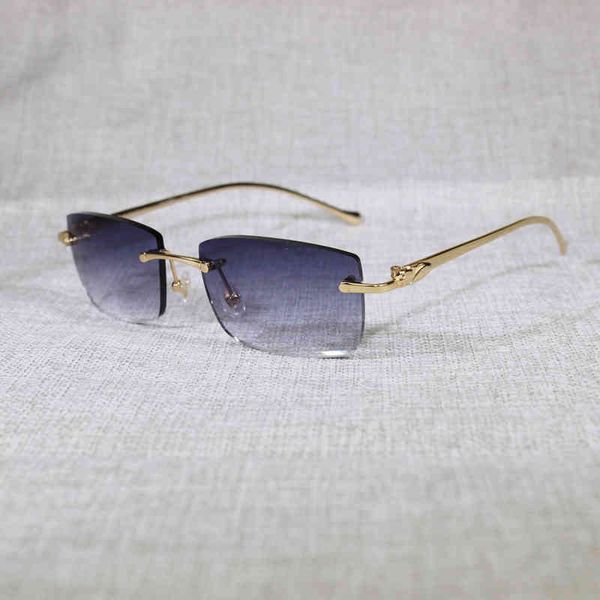 

2022 factory wholesale new model vintage rimless gafas retro shades men goggles for driving clear glasses sunglasses, White;black