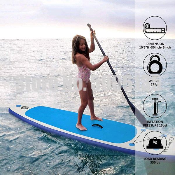 2021 com Accessaries 305 * 76 * 15cm SUP PLACE Inflável Surfboard Water Sport Isup Stand Up Paddle Board Dropshipping