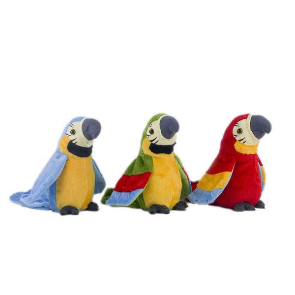 

new plush electric recording parrot twisting wings toy