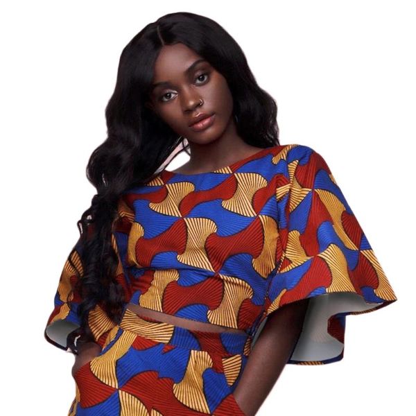 

women's t-shirt woman african clothing summer geometric print casual party and high street shirts fashion graphic tee for female, White