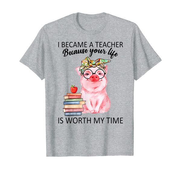 

i became a teacher because your life is worth my time shirt, White;black