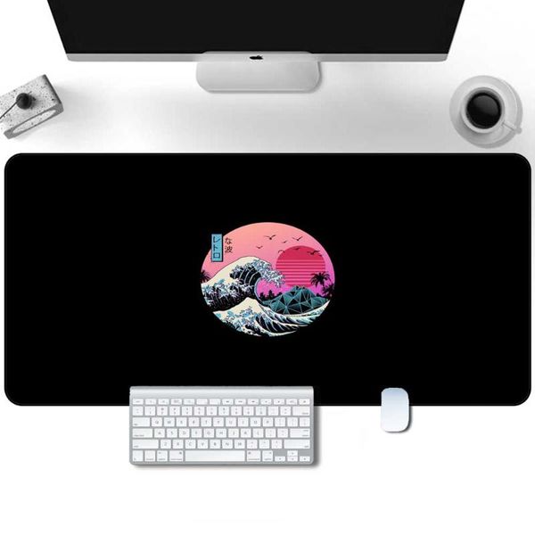 

mouse pads & wrist rests mairuige japanese ocean wave large pad for desk minipc player with support quality
