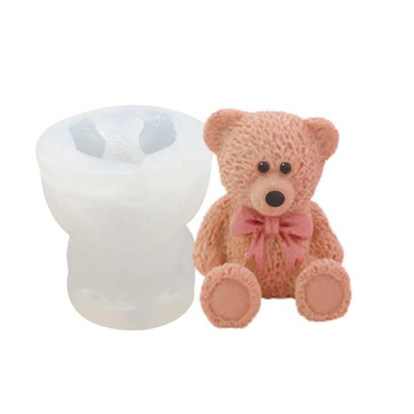 

baking moulds 3d bear silicone molds ice cream tools cute maker tray cake diy accessories fondant chocolate mould decorating