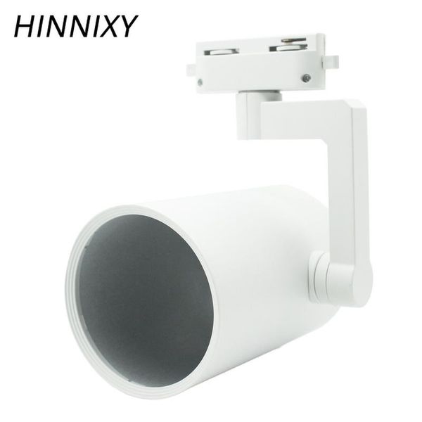 

hinnixy led 30 12w e27 track lamp 100-240v 1200lm plastic black white body warm natural cold 2 wire commercial lighting lights