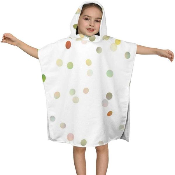 

towel dots-colorful kids hooded bath for children