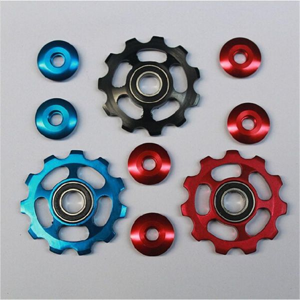 

bike derailleurs 2pcs 11t ultralight mtb aluminum alloy bearing jockey wheel rear derailleur pulleys bicycle pulley accessories