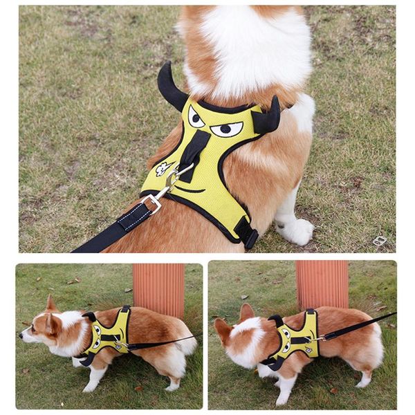 

dog vest harness breathable pet with leash for outdoor walking training small medium collars & leashes