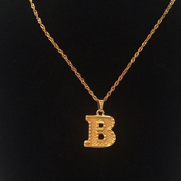 

search 26 english capital letter pendant gold plated 18k environmental protection necklace, Silver
