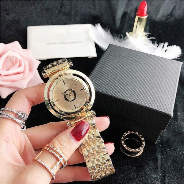 

wristwatches 2021 fashion rotating dial personality brand bracelet watch ladies exquisite temperament, Slivery;brown