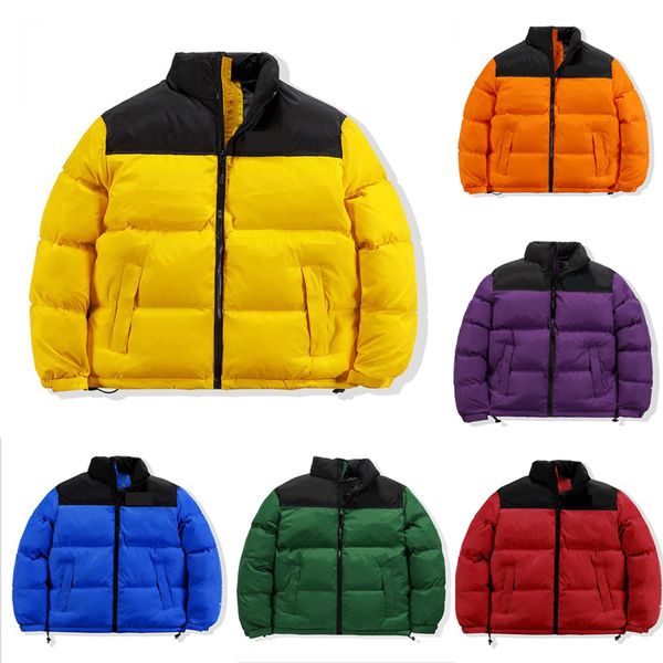 

mens parkas nuptse jacket winter down jackets puffer coats stitch embroidery pattern women outerwear plus size, Black