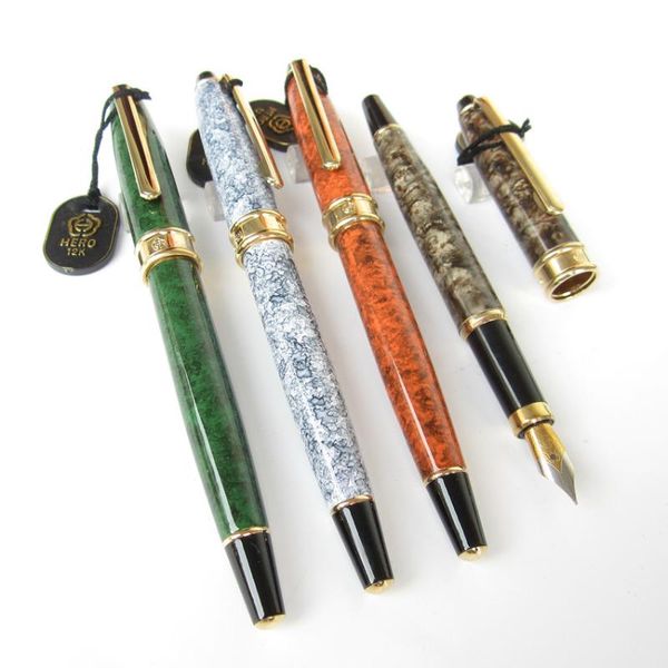

fountain pens vintage hero 640# 12 k gold the pen original pointed metal rod presents written inventory bag mail in 90 s