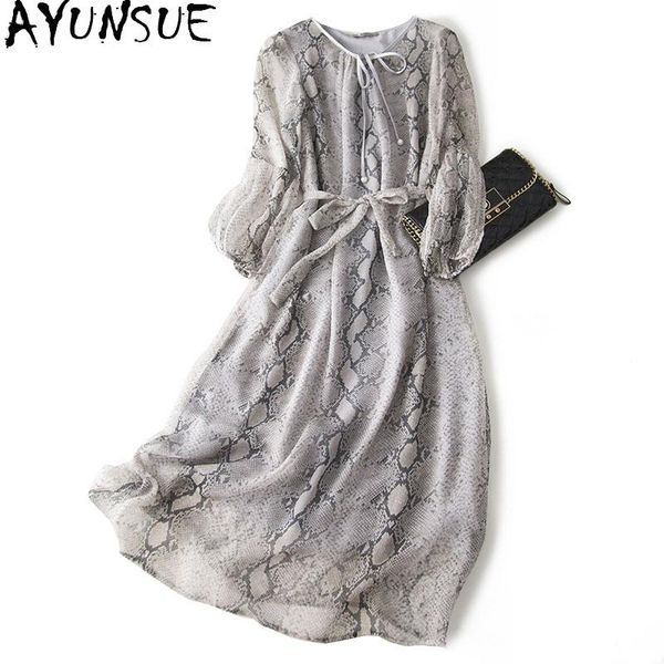 

summer silk dress women midi snake floral beach elegant vintage party dresses for jurken zomer 2021 kj5658 casual, Black;gray