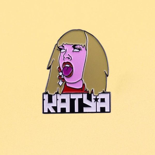 

pins, brooches rupaul's drag race katya zamolodchikova enamel pins cute cartoon metal brooch women fashion jewelry gift anime movie lap, Gray