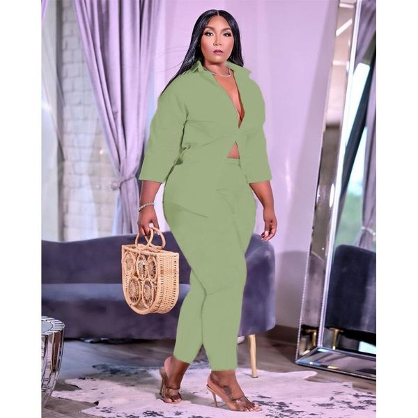 

plus size tracksuits l~4xl two piece set african women shirt and pant suits summer elegant 2 sets outfits tracksuit clothing, Black