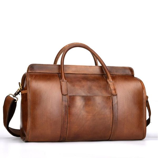 

luxury fashion woman travel bag female duffle handbags lady weekender bags genuine airplane flights for leather duffel