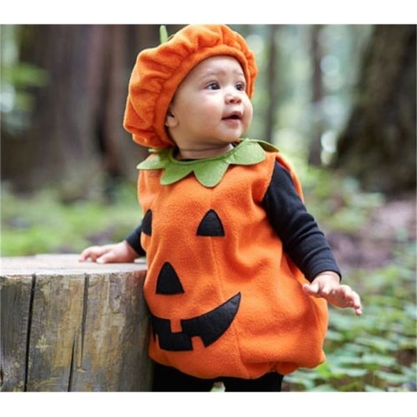 

0-3y halloween born infant baby girls boy pumpkin romper sleeveless jumpsuit playsuit festival costumes 210515, Blue