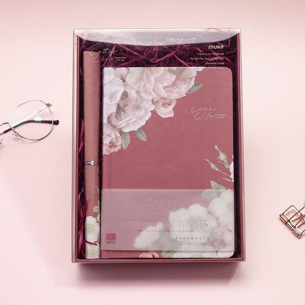 

creativity sketchbook diary calendar notebook journal effects work book planner personal letter gift box notepads, Purple;pink