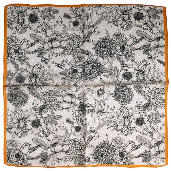 

scarves 2021 100 % natural silk mulberry scarf women fashion print small neck scarfs foulard kerchief female bandana shawl, Blue;gray