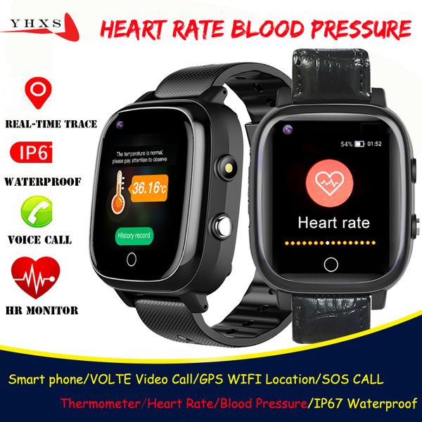 

smart 4g video call watch elderly old parents heart rate blood pressure monitor gps trace locate camera android phone smartwatch