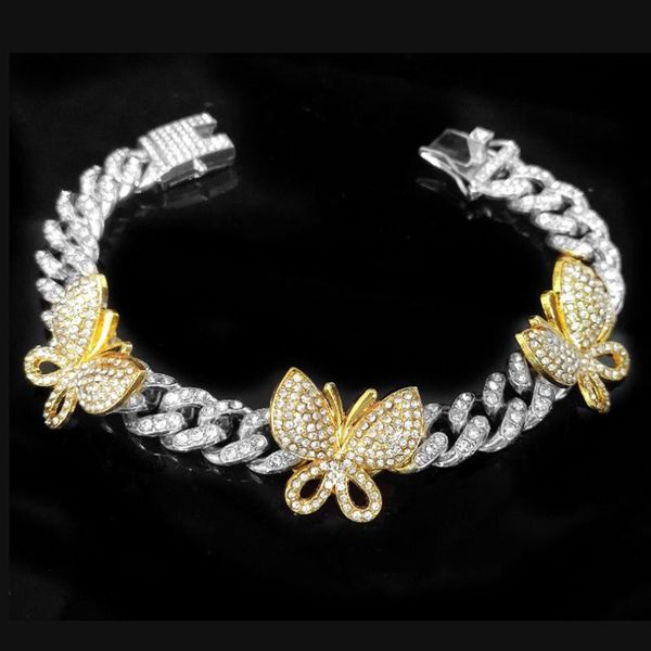 

anklets 1pc butterfly bracelet jewelry for women hip hop bling rhinestone, Red;blue
