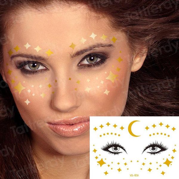 

temporary tattoos stickers face makeup girl glitter tattoo flash gold sticker girls jewelry moon star tatoo fake waterproof