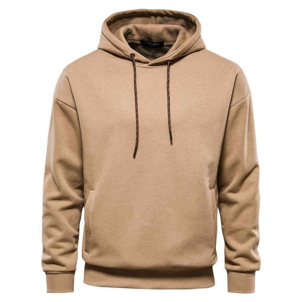 

hoodies 2021 autumn winter cotton casual sweater men's solid color sports hoodie thickened, Black