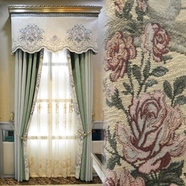 

light luxury girl chenille curtains pastoral european style for living room atmospheric finished bedroom curtain & drapes