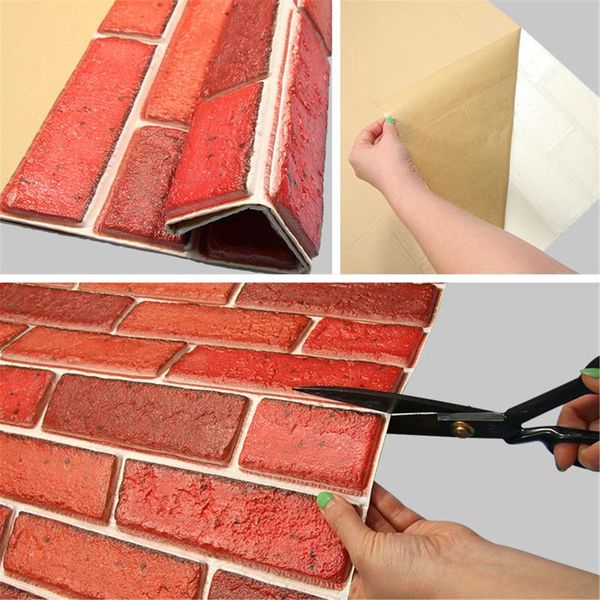 

wallpapers 25# foam 3d wall stickers self adhesive wallpaper panels home decor living room bedroom house decoration bathroom sticker