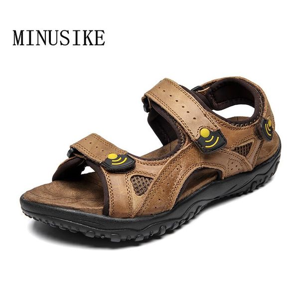 

sandals 2021 fashion men summer shoes casual outdoor breathable beach 39-45, Black