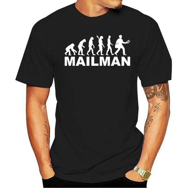 

men's t-shirts 2021 summer tee shirt evolution mailman t-shirt cool, White;black