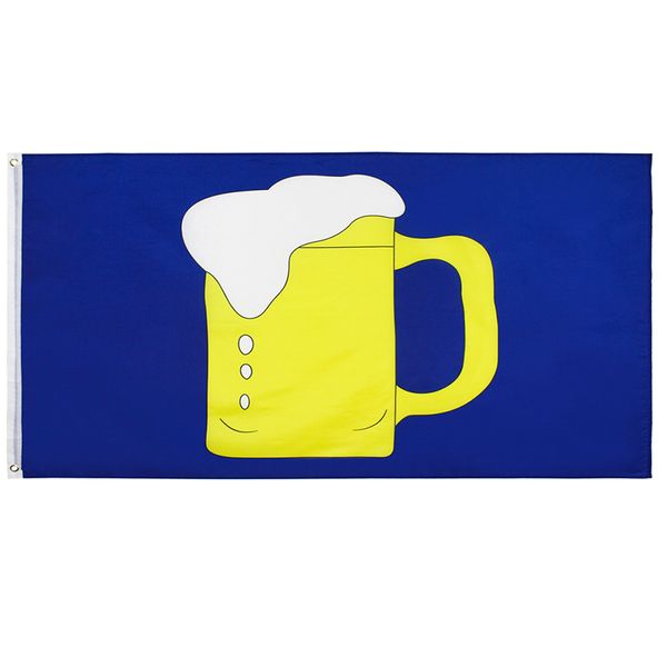 Bandeira de caneca de vidro de cerveja FreeShipping Direct Factory Wholesale 3x5fts 90x150cm 100% Polyest USA Banner para decoração de suspensão