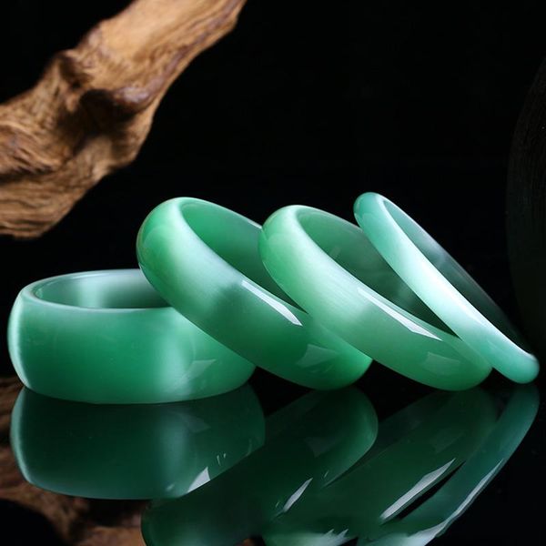 

bangle fresh light green cat eye natural stone bangles lucky for women gift help marriage sweet crystal bracelet jewelry accessories, Black