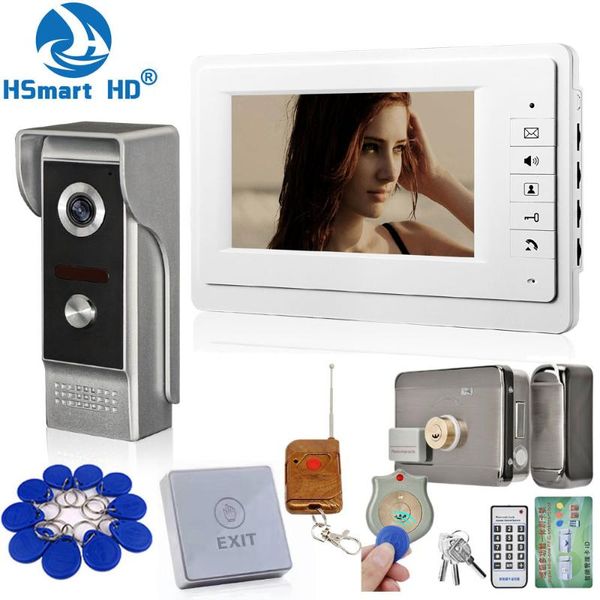 

video door intercom entry system kit wired doorbell phone rainproof call panel ir camera for home villa building apartment phones
