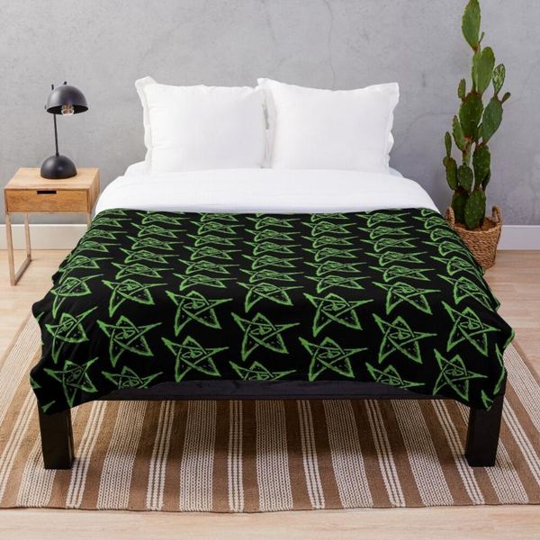 

blankets call of cthulhu elder sign green throw blanket fleeceon bed/crib/couch baby girls boys kids gift