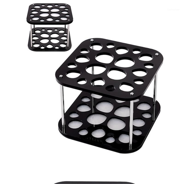 

hole makeup brush holder tree stand air drying rack organizer cosmetic shelf tools1