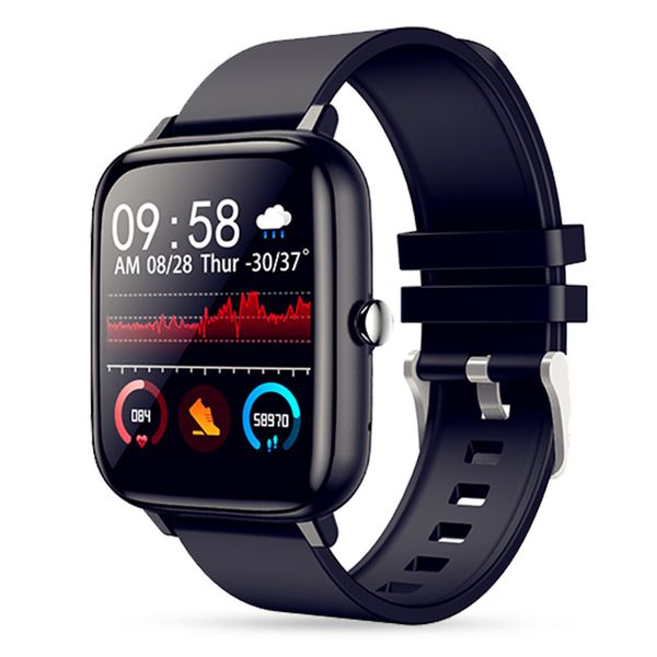 P6 1.54 polegadas homens Bluetooth Chamada ECG Smart Watch Mulheres Pressão arterial Fitness SmartWatch para Android iOS pode monitorar o sono Dropshipping