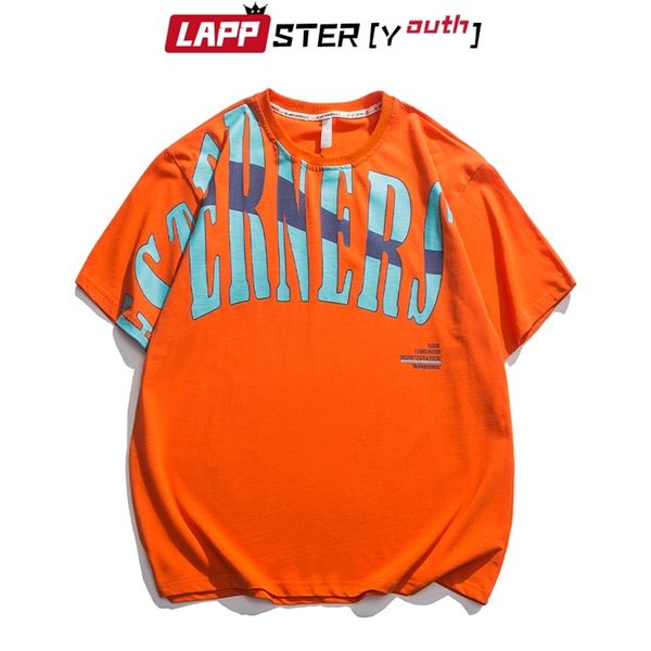 

men hip hop streetwear printed t shirts summer mens vintage japanese harajuku graphic tshirt man letter tees 210420, White;black