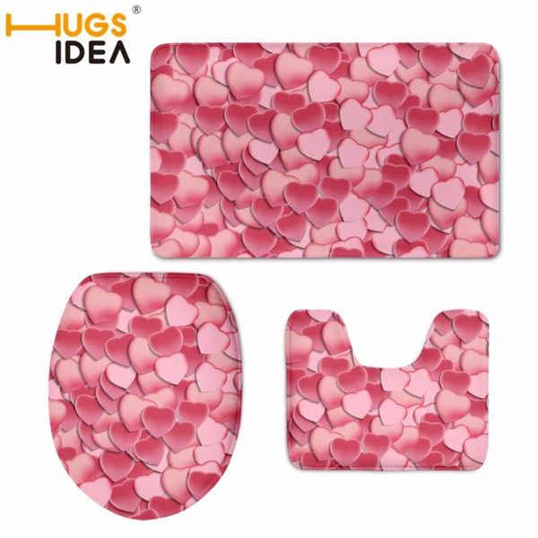 

love heart toilet seat cover pedestal rug lid bath mat set custom overcoat soft case flannel warm covers