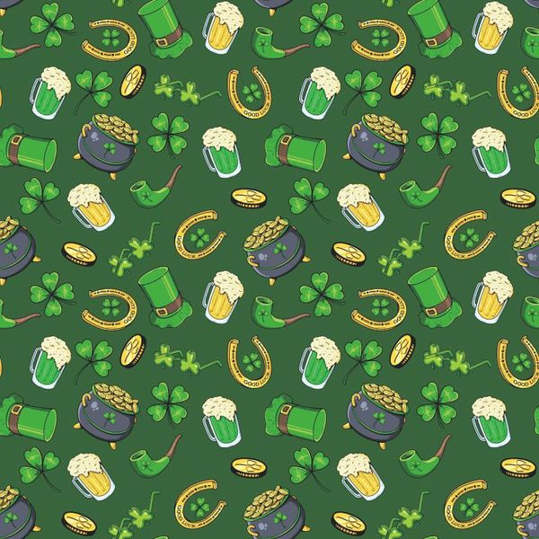 

party decoration st. patrick's day backdrop cartoon drink coins green pography background holiday celebration decor po booth prop