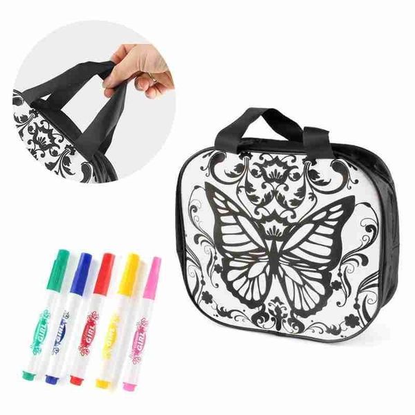 

storage bags children diy graffiti bag hand-painted coloring backpack handbag student coin purse cartoon big size