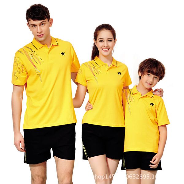 

tracksuits jerseys badminton suit pure cotton men's and women's parent-child children's table tennis primary middle school st, Gray