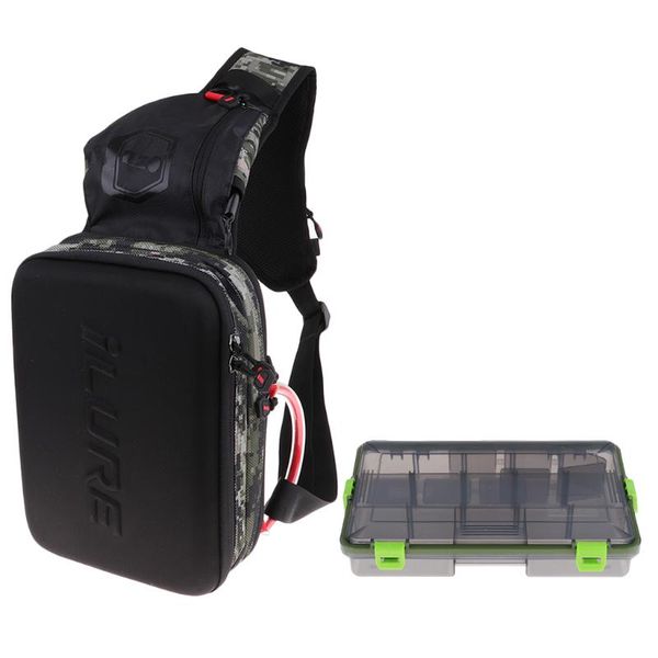 

large fishing lures storage pouch sports massager crossbody bag lure tackle box for men women accessories