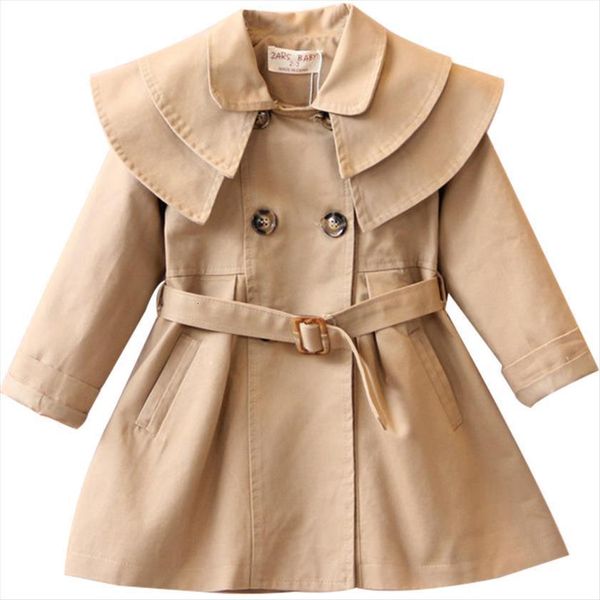 

fashion girls button windbreaker jacket children clothing trench coats winter wind dust outerwear kids school wear, Camo