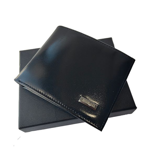 

bobao designer wallet fashion men wallets card holder leather coin bag purse with box, Red;black