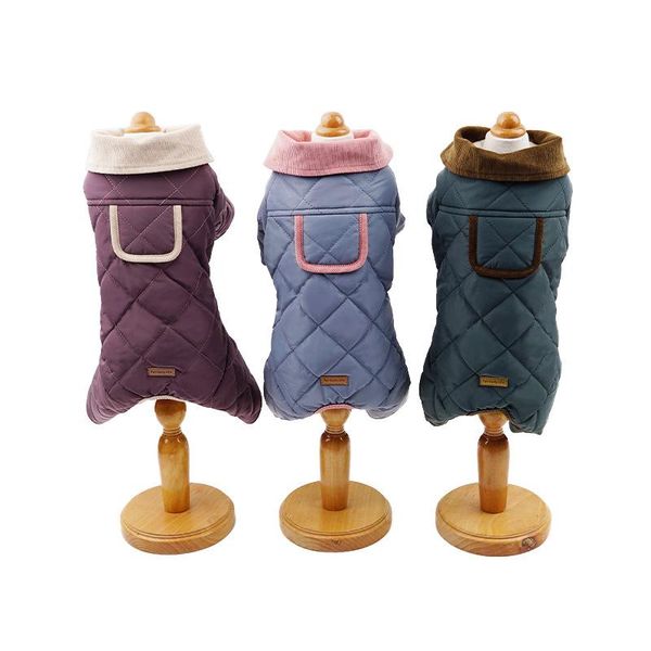 

dog clothes plaid stitching four-legged cotton warm apparel