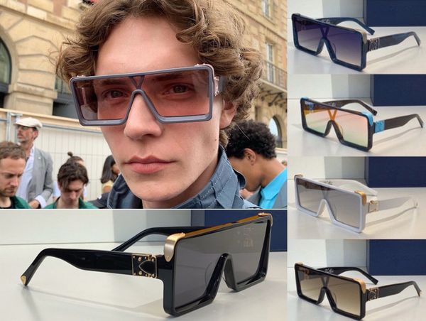 

2021 uv400 goggles mens women sunglasses fashion oversized square ultra clear lens men personality luxury glasses brand design, White;black