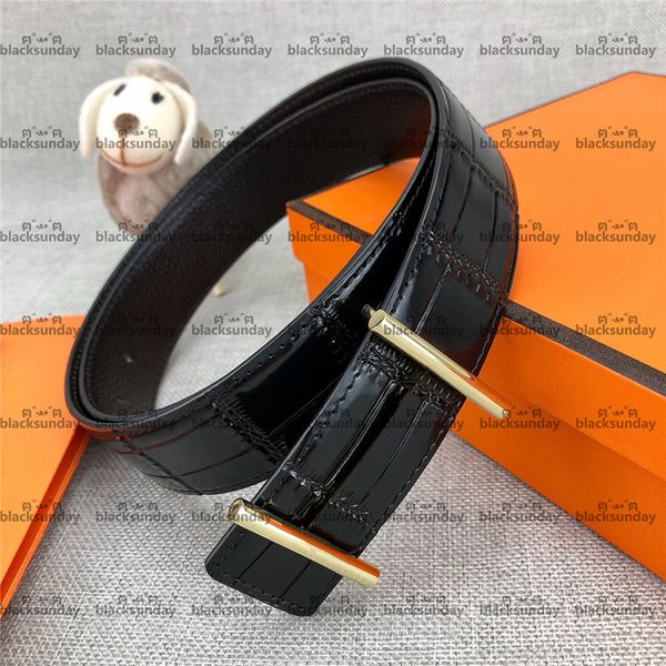 

simple buckle belts hipster men and women leather belts with box smooth buckle dress up high-grade belts, Black;brown