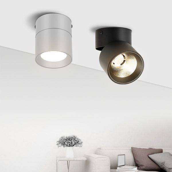 COB LED Downlight Faltbare LEDs Spotlight Leuchten 220 -V -Decke 10W leichte Rückenhilfe weißer Oberflächenlampe für Schlafzimmer Küche Innenbeleuchtung freies Schiff
