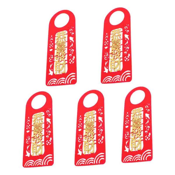 

christmas decorations 5pcs festive handle hanging decor pendant year tag door lock