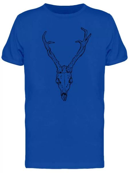 

Deer With Long Horns Skull Men's Tee -Image by Shutterstock, White;black